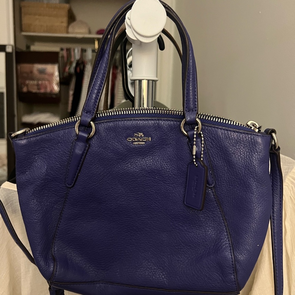 Coach Royal Blue Leather Satchel